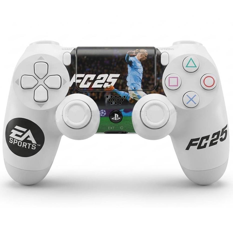 دسته بازی سونی مدل SONY DUALSHOCK PS4 طرح HALLAND FC25 سفید